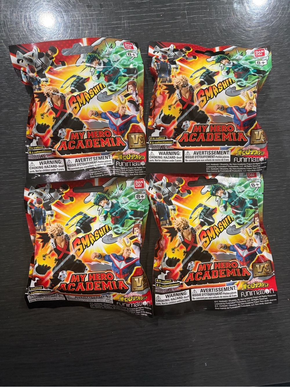 My Hero Academia Blind Bag Figure - Assorted Colors 4 packs new
